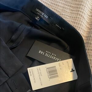 NWT Lafayette 148 New York Blue Cotton stretch trousers, 10